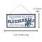 12.5" Blueberry Farmer's Market Themed Wooden Wall / Door Hanger Sign For Wreath Accents, Crafts, and Decorations